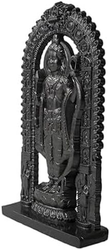 Shri Ram Lalla Ji 3D Metal Murti Ayodhya Ji | Black Brass Idol Statue for Home Mandir Office or Car Dashboard,3 Inches, 50 Grams (Antique) in Saudi Arabia