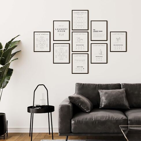 97 Decor Laundry Room Wall Decor - Laundry Decor for Laundry Room Accessories, Laundry Symbol Wall Art Prints, Laundry Symbols Guide Picture, Laundry Care Instruction Chart Sign Poster (8x10 Unframed) in Saudi Arabia