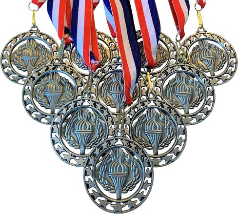 Express Medals Various 10 Pack Styles of Victory Award Medals with Neck Ribbons Trophy Award Prize Gift in Saudi Arabia