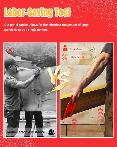 Plywood Carrier Plastic Drywall Panel Lifter, Drywall Carrying Tool, Strong ABS Drywall Lifts Panel Mover, Sheetrock Panel Carrier with 176 LB Capacity, 1 PC in Kuwait