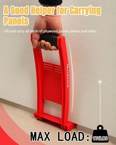 Plywood Carrier Plastic Drywall Panel Lifter, Drywall Carrying Tool, Strong ABS Drywall Lifts Panel Mover, Sheetrock Panel Carrier with 176 LB Capacity, 1 PC in Kuwait