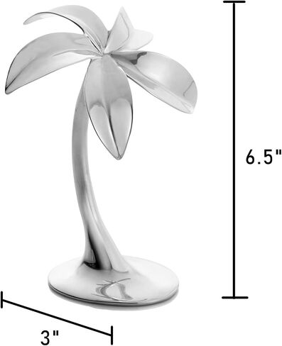 nambe Holiday Collection Palm Tree Miniature Nativity | Nativity Figurine for Home Décor | Measures 3" x 6.5" | Made with Metal Alloy | Designed by Neil Cohen in Saudi Arabia
