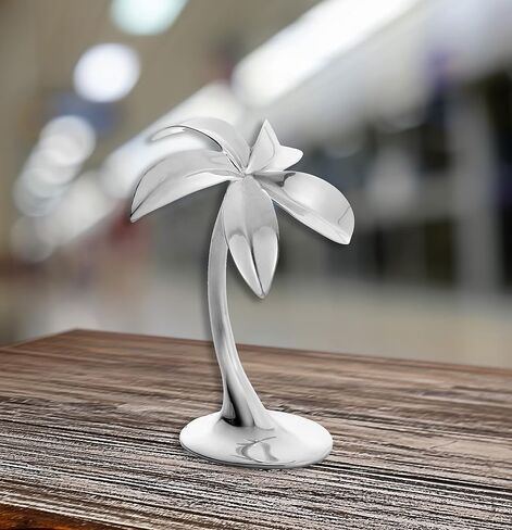 nambe Holiday Collection Palm Tree Miniature Nativity | Nativity Figurine for Home Décor | Measures 3" x 6.5" | Made with Metal Alloy | Designed by Neil Cohen in Saudi Arabia