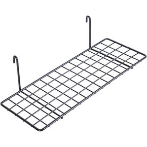 Hanging Shelf for Wall Grid Panel, Wire Display Shelf & Wall Organizer Rack for Flower Pots, Decors, Artworks and Accessories, Small Size, Black