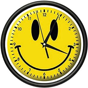 SignMission Beagle Smiley Wall Clock Happy Smilie Bedroom Art, 1smiley Face