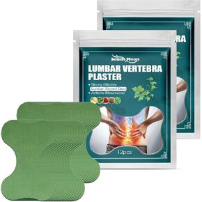 Lumbar Vertebra Patches, Herbal Wormwood, Back and Spine Support, Muscle and Joint Comfort, Non-Invasive Management, 24Pcs