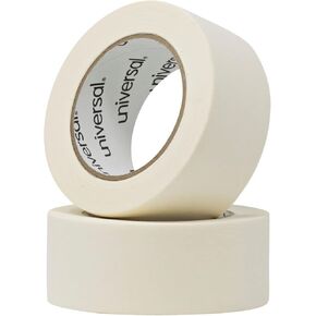Universal UNV51334 3 in. Core 18 mm x 54.8 mm Removable General Purpose Masking Tape - Beige (6/Pack)