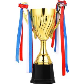 NUOBESTY Large Big Gold Trophy Cup Sports Match Metal Trophy First Place Winner Awards for Tournaments, Competitions