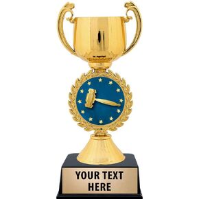 Crown Awards Personalized Gavel Trophy, 7.25" Gold Cup Gavel Trophies with Free Custom Engraving Prime