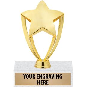 6.75" Gold Star Trophies - Custom Recognition Trophy Awards Prime
