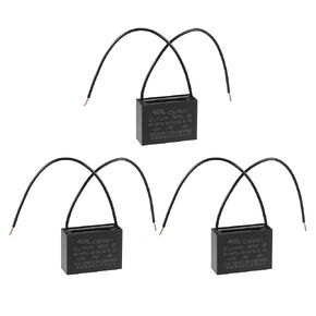 uxcell Ceiling Fan Capacitor CBB61 12uF 250V AC 2 Wires Metallized Polypropylene Film Capacitor 47x34x18mm for Electric Fan Pump Motor Generator 3Pcs