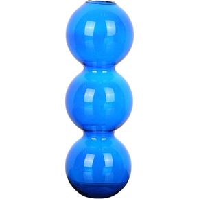 Clear Glass Bubble Hydroponic Vase, Modern Flower Vase 3/4 Ball Bud Vase Centerpiece Glass Vase, Unique Floral Vase Creative Globose Vase for Wedding Table Centerpieces Home Decoration(Green 3 Ball)