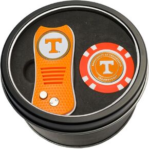 Team Golf NCAA Adult-Unisex Tin Gift Set with Retractable Divot Tool and Golf Chip