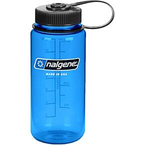 Nalgene Tritan Wide Mouth BPA-Free Water Bottle, 16 Oz, Slate Blue