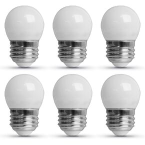 Feit Electric BP71/2S/W/LED/6 7.5-Watt EQ Non-DM E26 Base S11 Frost Specialty LED Light Bulb, 6-Pack