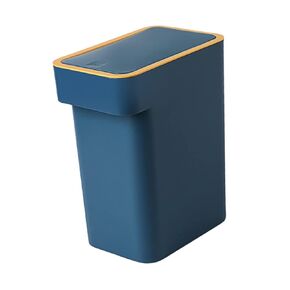 1pc Push Trash Can Decoration Storage Containers Stainless Steel Trashcan Slim Garbage Can Kitchen Garbage Cans Slim Wastebasket Press Garbage Can Toilet Trash Can Waste Container