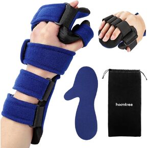Stroke Resting Hand Splint Right&Left Resting Hand Splint with Finger Separator Functional Night Immobilizer Wrist Finger Brace for Carpel Tunnel Pain,Sprain Fracture,Tendonitis (Left,Black) in Saudi Arabia