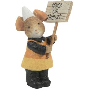 Enesco Tails with Heart Halloween Candy Corn Trick or Treat Mouse Miniature Figurine, 2.4 Inch, Multicolor