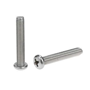 M5 x 30mm Pan Head Phillips Machine Screws 304 Stainless Steel - 50pcs