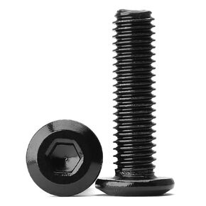 M6 x 12mm 30pcs Flat Head Hex Socket Cap Screws Bolts, 304 Stainless Steel 18-8 Black Oxide, Connector Bolts Screws for Furniture, Full Thread