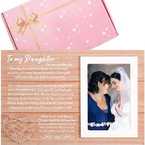 Bride Keepsake Frame for Daughter From Mother-to My Daughter on Your Wedding Day-Wedding Gift for Bride from Mom-Bridal Shower Gift-I'm So Very Proud of Who You Are-Photo Frame Picture Frame Gift