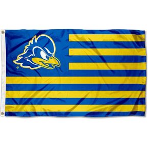 Delaware Blue Hens American and Stripes Nation Flag