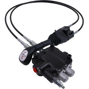 Cable Remote Control Valve Kit,Hydraulic Control Valve Kitwith 2 Spool Valve 80lpm/ 21gpm and 2 Cables Remote Joystick in Kuwait