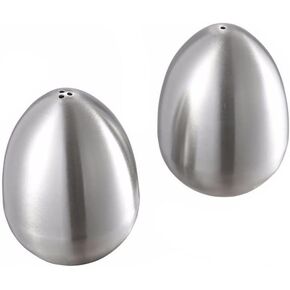 2PCS Stainless Steel Egg Shaped Salt and Pepper Shaker Toothpick Holder Dispenser 1 Hole and 3 Hole Egg Spice Jar Container for Party Home Kitchen Restaurant Outdoor Barbecue