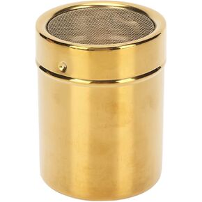 Stainless Steel Rust Resistance Gold Fine Mesh Powder Sugar Shaker Powder Shaker Powder Sugar Shaker Duster Kitchen Supplies