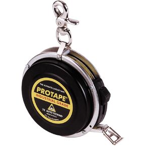 ProTape 3/8" x 75' Auto-Rewind Tape Measure w/ Nylon Coated Blade 46322 (975DCB) 10ths & Diameter by US Tape
