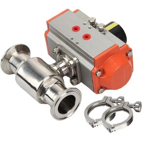 1.5 in Φ38 Sanitary Stainless Steel 304 Tri-Clamp Ferrule Type Double Acting Pneumatic Ball Valve