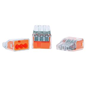 IDEAL Electrical 30-1033P Orange in-Sure Push-in 3-Port Connectors (100-Pack)
