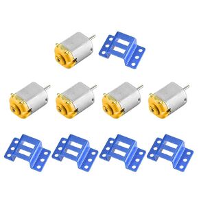 uxcell 130/180 DC Motor 3V 22000RPM, Motor Mounting Bracket Holder 5 Set for DIY
