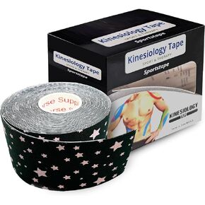 Prairie Horse Supply - Kinesiology Tape - Enhanced Support, Breathable & Moisture-Resistant - Latex-Free for Sensitive Skin - Customizable, Ideal for Athletes & Fitness Enthusiasts - Stars, 2"x16.4ft
