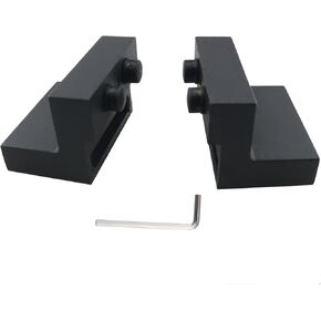 Flat Rail Roller Stop CHENJIN 1Set Black Aluminium Alloy Barn Door Stopper for Sliding Barn Door Flat Track with Small Wrench, Perfect Replacement Sliding Barn Door Hardware Accessories