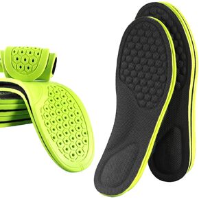 Sports Shock Absorbing Insole, Men Comfy Walk Shoe Inserts Soft Thin Shoe Insoles weat-Absorbing Breathable(S)