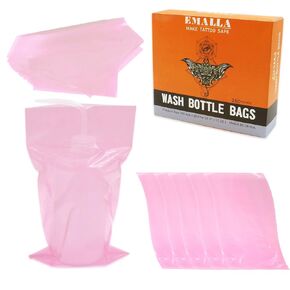 250pcs Tattoo Bottles Bags with 2pcs Tattoo Wash Bottles 250ml Tattoo Wash Bottle Disposable Squeeze Bottle Sleeves for Tattoo Supplies Tattoo Kits…