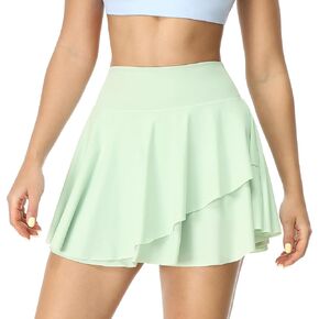icyzone Women's Pleated Athletic Workout Golf Skorts Running Casual Skirts UPF50+