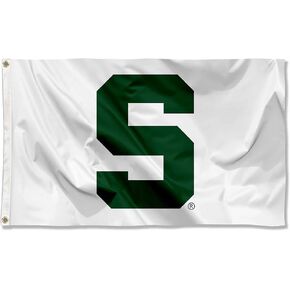 MSU White Michigan State Spartans University Large College Flag