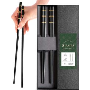 Glass Fiber Chopsticks-Reusable Japanese-style, Chinese-style and Korean-style Chopsticks, Dishwasher-safe, ï¼ˆ2 Pairs Gift Setï¼‰