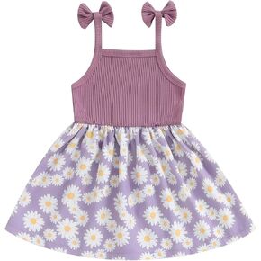 Fernvia Toddler Baby Girl Summer Clothes 12 18 24 Months 2T 3T 4T 5T Sleeveless A Line Dress Outfits