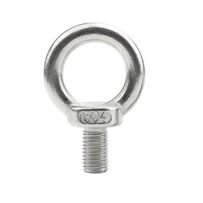 Junter 10pcs M6(6mm) Lifting Eye Bolts 304 Stainless Steel Male Thread Lifting Ring Eyebolt Screws Machinery Shoulder Ring Eye
