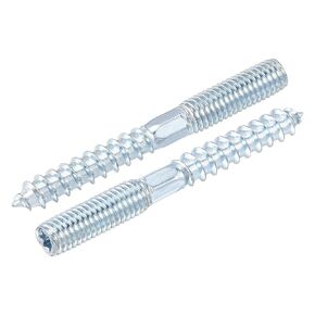 uxcell M8x25mm Hanger Bolts Double Head Dowel Screw for Wood Furniture 10pcs