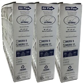 Heating, Cooling & Air 3 Trion Air Bear 259112-102 Pleated Furnace Air Filter 20x25x5 MERV 11