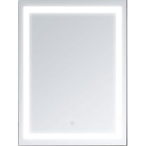 HOMCOM LED مرآة حمام مثبتة على الحائط مرآة مكياج مع تحكم بمفتاح لمس خافت ومزيل الضباب، مقاومة للماء - 32 بوصة × 24 بوصة in Kuwait