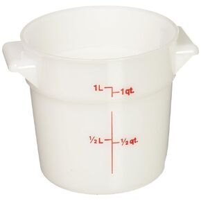 Cambro RFS1148 White Poly Round 1 Qt Container