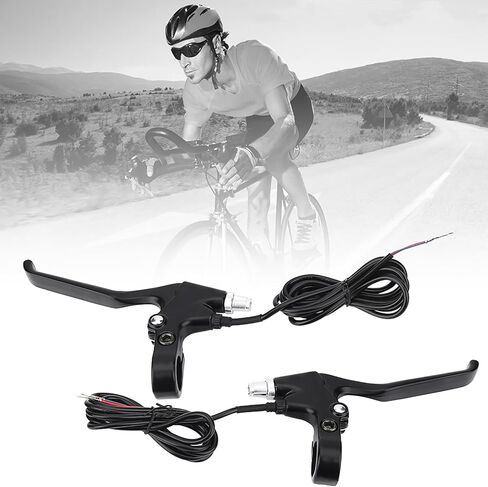 Bicycle Brake Lever, Handlebar 2 Wires E Bike Bicycle Electric Bike Brake Handle Replacement Parts for Most Bicycle, Road Bike, Mountain Bike with 22.5mm Handlebar in Saudi Arabia