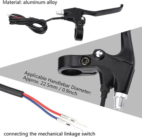 Bicycle Brake Lever, Handlebar 2 Wires E Bike Bicycle Electric Bike Brake Handle Replacement Parts for Most Bicycle, Road Bike, Mountain Bike with 22.5mm Handlebar in Saudi Arabia