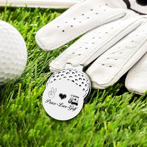 أفضل الهدايا للاعبي الجولف - علامة جولف مضحكة مع مشبك قبعة مغناطيسي هدية مبتكرة للجولف - علامة كرة جولف من Peace Love - هدايا إكسسوارات الجولف للاعبي الجولف والنساء والرجال لمحبي الجولف in Kuwait
