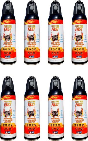 Perfect Stop Fire Spray - Mini Fire Extinguisher for Home, Kitchen, BBQ, Garage, Auto. Reliable, Compact, Portable & Easy to Use, Non-Toxic and Made in USA! 1 Pack in Saudi Arabia